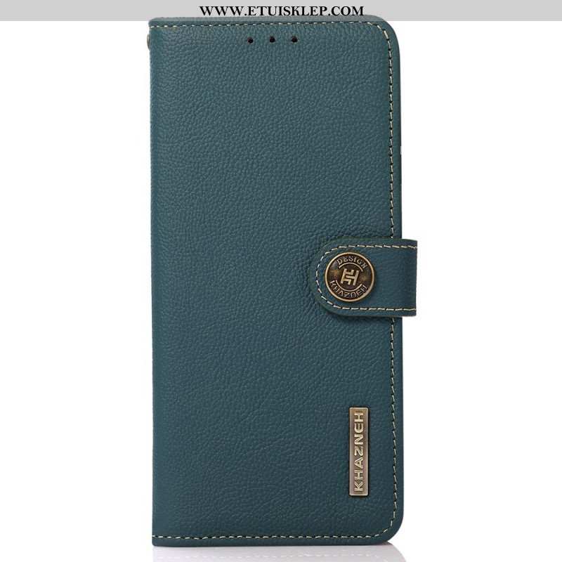 Etui Folio do Samsung Galaxy M23 5G Prawdziwa Skóra Khazneh Rfid